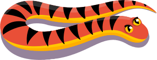 An illustrated snake